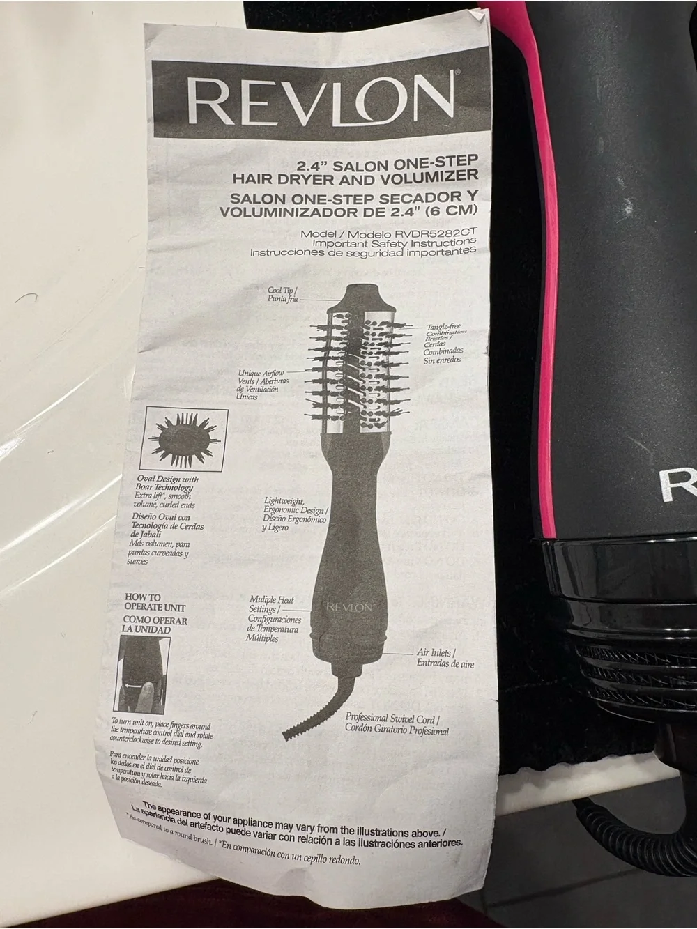 Revlon One-Step Hair Dryer Comb and Volumizer Titanium Max Edition -